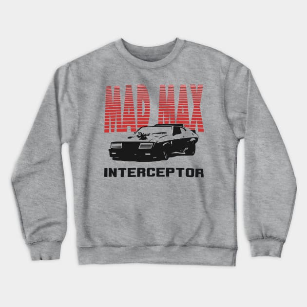 Black Car Ford Falcon V8 The Pursuit Special Interceptor from the movie Mad Max Crewneck Sweatshirt by DaveLeonardo